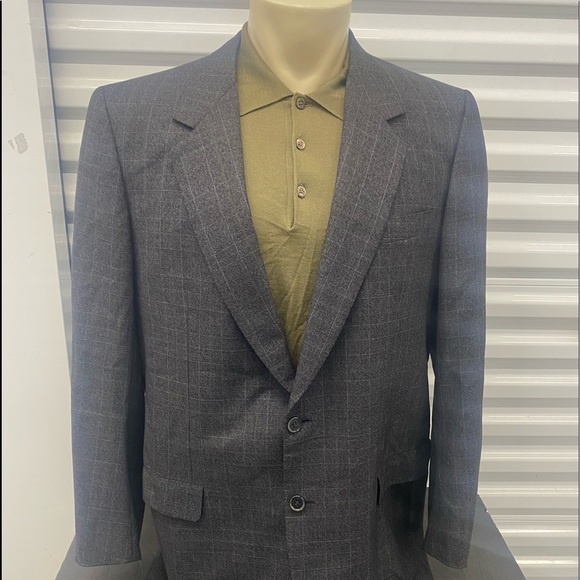 Brioni Roman Style Roma Sports Jacket Gray Striped Men’s - Picture 1 of 11